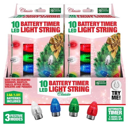 Magic Seasons Magic Seasons LED Multicolored 10 ct String Christmas Lights 7.5 ft. 702502